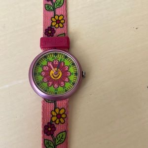Adorable Flik Flak watch (hard to find pink!) by Swatch